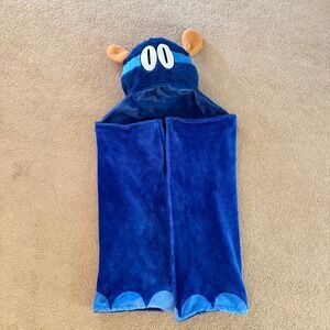Dog Man Hooded Blanket Kids OS Blue Dav Pilkey Character Fleece Wearable Throw‎